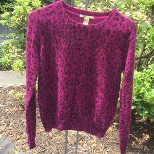 Forever 21 Lepard Skin Print on Dark Pink Sweater